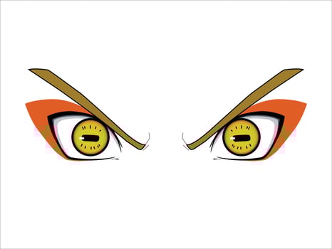 Cartoon style eye tattoo vector