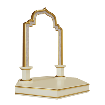 podium for promotional product with ramadan and eid mubarak concept. 3d rendering illustration for cards. png