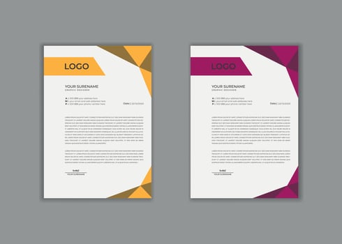letterhead template, letterhead desig, vector corporate creative Professional modern simple unique school hospital medical new minimalist elegant corporate letterhead in red theme