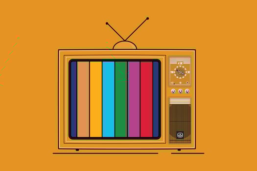 Vector television tv icon vector illustration. vintage tv vector.