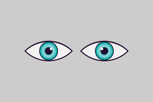 Vector realistic vector eyes of the person isolated on white