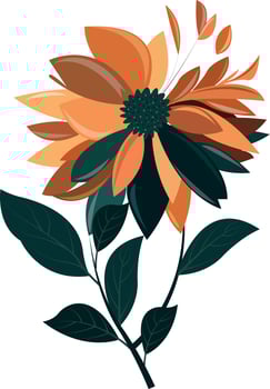 Abstract  flower design. vector