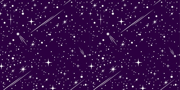 Space sky seamless pattern with stars and comets vector