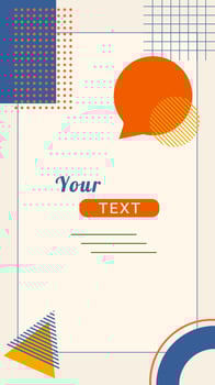 Abstract vertical geometric background with memphis style elements and place for text. Vector illustration for your design.