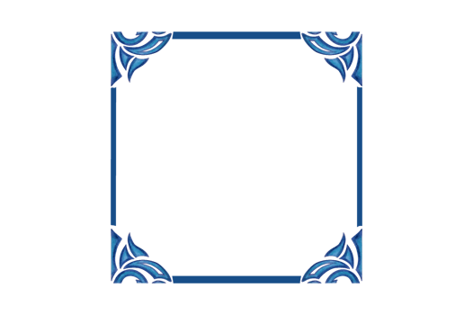 Blue Abstract Ornament Border Design png
