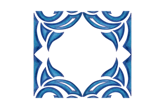 Blue Abstract Ornament Border Design png