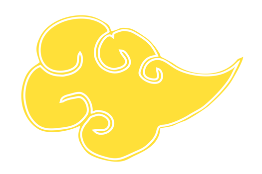 Yellow Cloud Ornament png