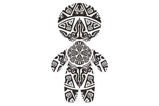 Mandala Ornament Gingerbread Person Shaped png