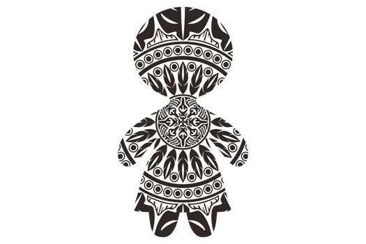 Mandala Ornament Gingerbread Person Shaped png