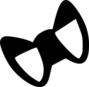 black bow icon vector