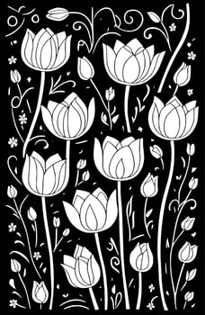 vector illustration of flower pattern background
