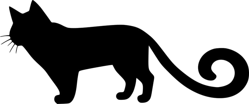 black cat icon vector