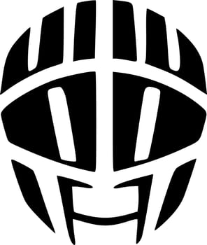 black evil face monster vector