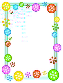 Seasonal Retro Snowflake Page Frame vector
