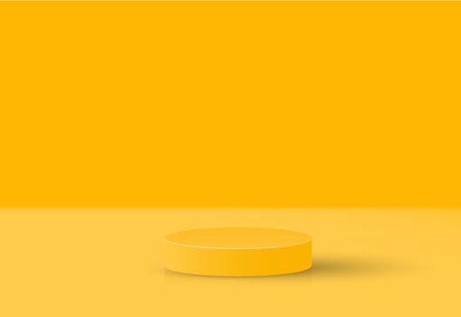 Abstract 3d podium for product presentation with geometric shapes, Empty round podium,Platforms for product presentation and shadows and light. vector