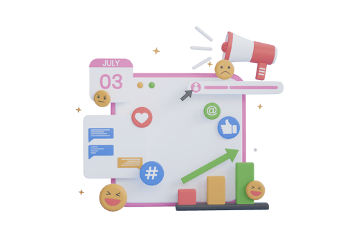 3D Data analytics optimization digital online marketing. seo marketing social media concept. Web analytics design , SEO optimization. 3d rendering png