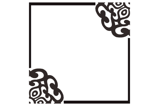 Black Mandala Ornament Border Design png