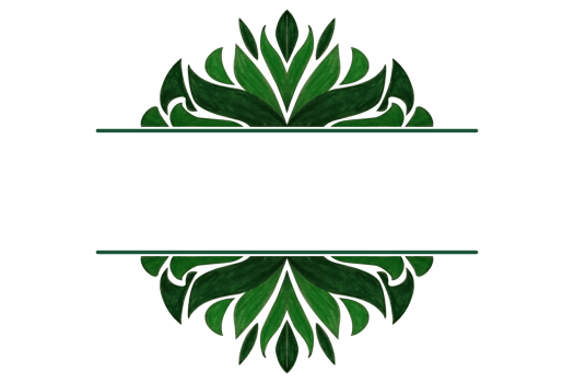 Green Leaf Flora Ornament Border Design png