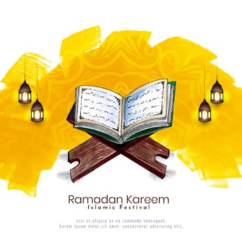 Ramadan Kareem Islamic religious elegant festival background vector