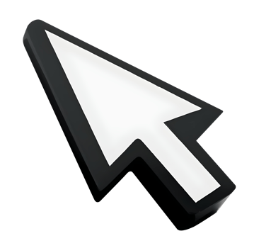 3d computer mouse cursor. arrow icon. . png