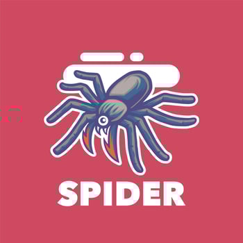 Spider mascot cartoon vector