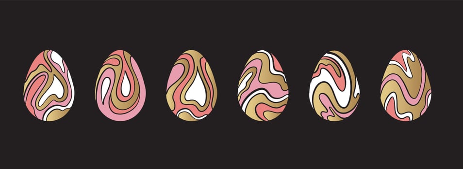 Eggs and elements for Easter vector