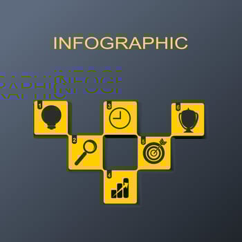 infographic with icon templet for business vector
