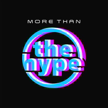 Circle Shape Text Art More than the Hype Typography Print Idea vector