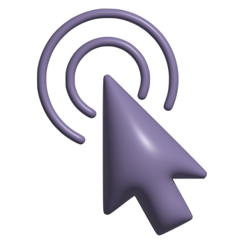 3d icon of cursor pointer png