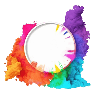 Vivid colorful powder splash. png