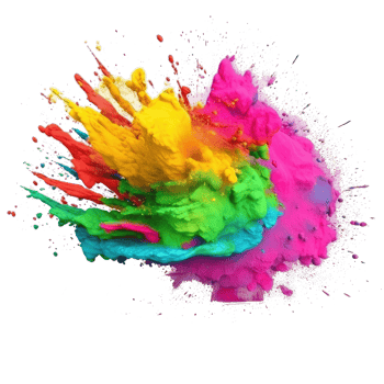 Vivid colorful powder splash. png