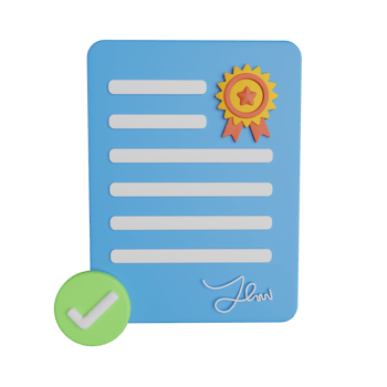 3d certificate icon. Achievement, award, grant, diploma concepts. diploma icon with stamp and ribbon bow. 3d render png