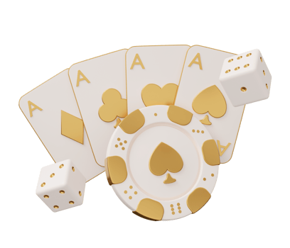 casino poker gold 3d illustration png