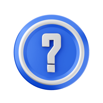 3d question mark icon render illustration png