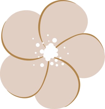 Cute flower in a transparent background vector