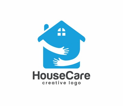 home care logo or house logo vector