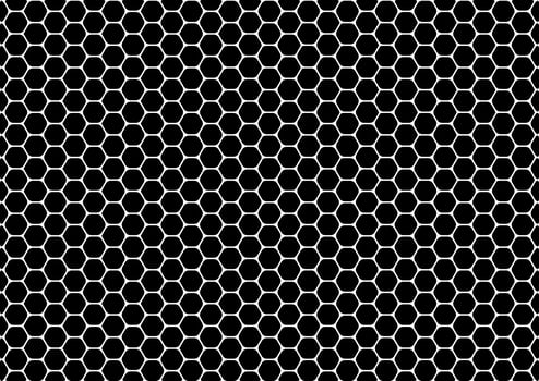 Hexagonal pattern. Snake skin and bee nest vector
