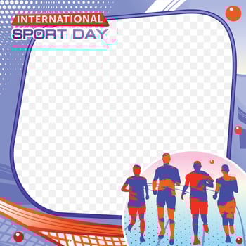 Running Sports Background . International Running Sports Day Illustration. Graphic Design for the decoration of gift certificates, banners, and flyer vector