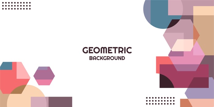Flat geometric background vector