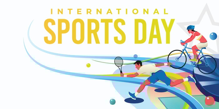 Sports Background . International Sports Day Illustration banner background vector