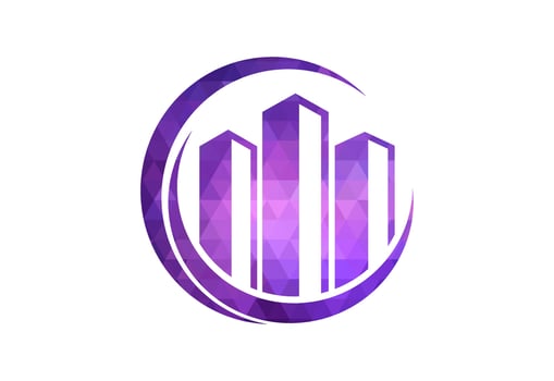 Low Poly and Real estate house logo design, Vector design concept