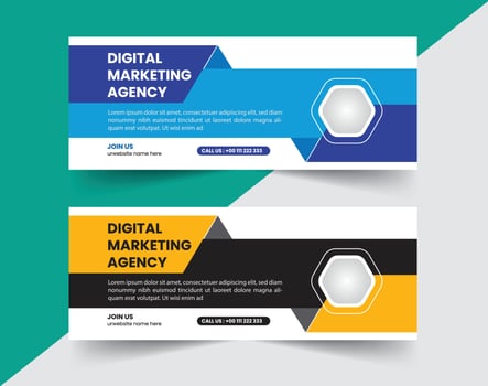 business facebook cover photo design or web banner vector