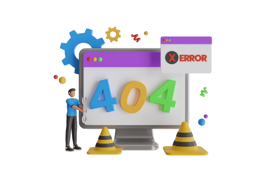 Page not found 404 design.  404 error web page concept. minimal style. 3d rendering png