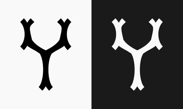 A letter-shaped design that has a classic effect and a gothic feel. suitable for use as a logo or marker vector