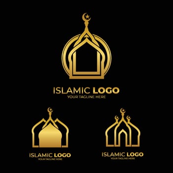 Islamic mosque logo design inspiration vector