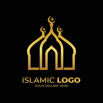 Islamic mosque logo design inspiration vector