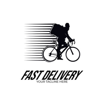 Fast Delivery Logo. Bike Logo Design Template vector