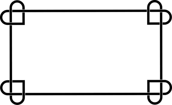 rectangular hearts frame with copy space for your text or design vector