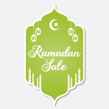Ramadan sale decorative hanging tag vector
