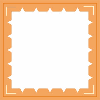Frame or border. Orange and white background color with stripe line and hexagon shapes. Suitable for social media. vector